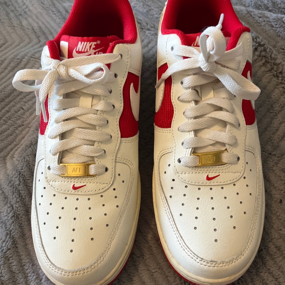 Nike Air Force Ones Red and white